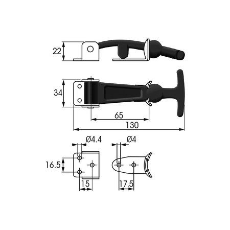 Maniglia Di Chiusura T-Bar" Cf. 2Pz