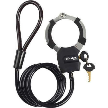 Master Lock 8275EURDPRO Cavo per lucchetto a chiave con manette - 1m - Ideale per scooter - Colori