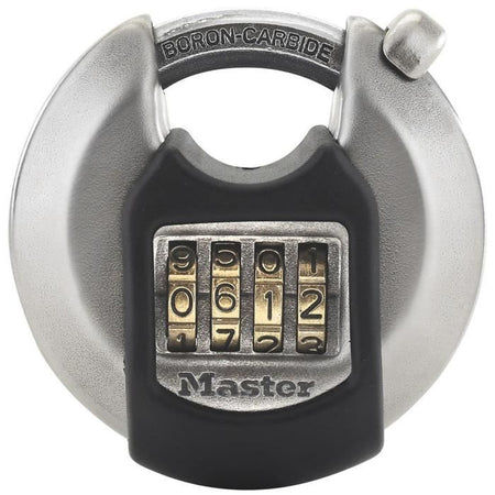 BLOCCO MASTER Lucchetto a disco esterno combinato - Alta sicurezza - Impugnatura protetta