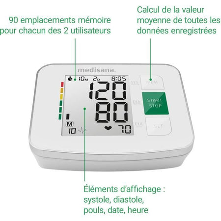 Misuratore di pressione sanguigna Medisana BU 512 bianco
