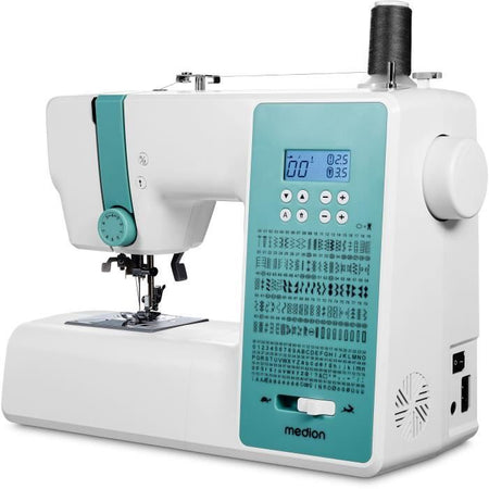 Macchina da cucire digitale - MEDION - SD 36 - 38W - 270 punti - 700 giri/min - LED - Turchese