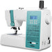 Macchina da cucire digitale - MEDION - SD 36 - 38W - 270 punti - 700 giri/min - LED - Turchese