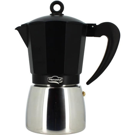 Caffettiera italiana - MENASTYL - 3935071 - Alluminio - 9 tazze - Tutti i piani cottura, inclusa l'induzione