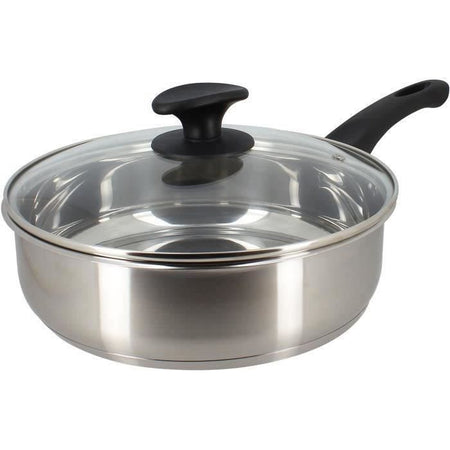 Padella per saltare - MENASTYL - 6020248 - Acciaio inox - 28 cm - Adatta a tutti i piani cottura, anche a induzione
