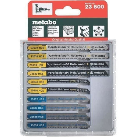 METABO Set di 10 lame per seghetti alternativi