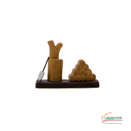 Statuina porcellana presepe Napoletano - "Legna da tagliare"