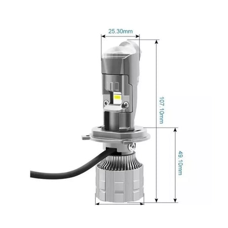 KIT LED H4 PROIETTORE LENTICOLARE BI FOCALE JEEP RENEGADE FIAT PANDA FIAT 500 FIAT MK3 BIANCO GHIACCIO 6000K CANBUS NO ERRORE