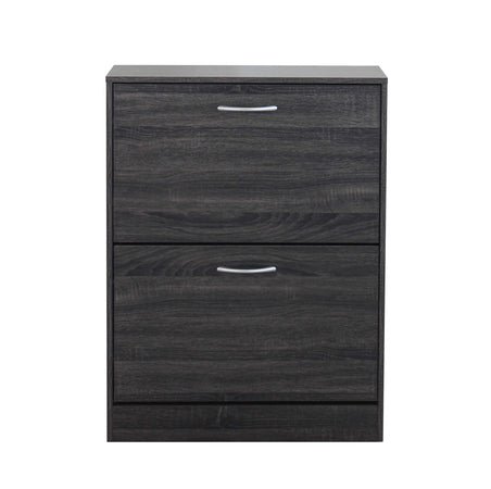 Scarpiera doppia profondità "Moderna" in legno, soluzione porta scarpe salva-spazio per la casa