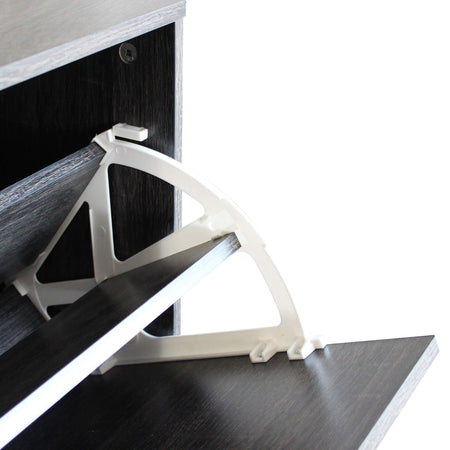 Scarpiera doppia profondità "Moderna" in legno, soluzione porta scarpe salva-spazio per la casa