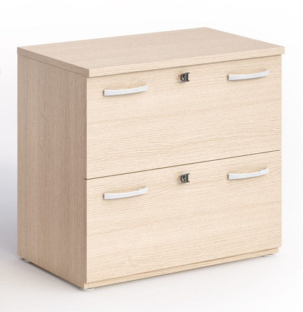 Mobile classificatore colore rovere da ufficio per cartelle sospese cm. 80x46x73h