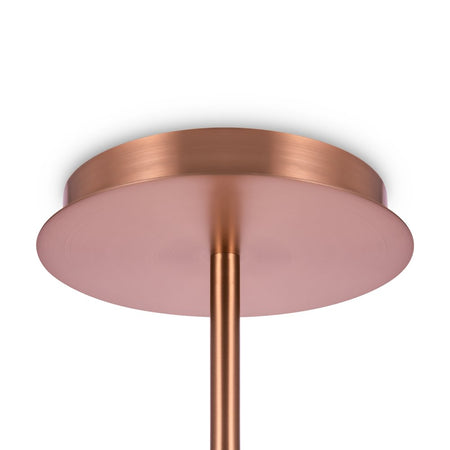 Lampadario Sospensione Erich In Metallo Oro Rosa 12 Luci E Diffusori Bianchi