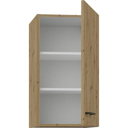 Mobile alto - MODENA - 40 cm - Rovere artigianale e nero opaco - CUISINIER