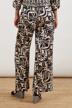 MOKI-B | Pantalone stampa damasco