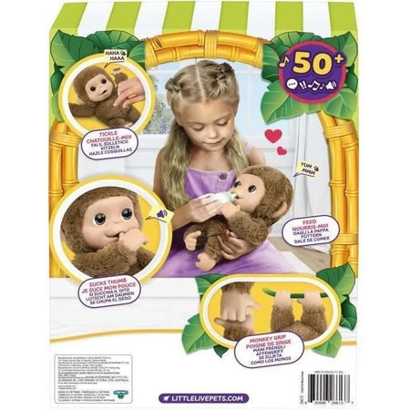 My Baby Monkey - MOOSE TOYS - LITTLE LIVE PETS - Scimmietta interattiva con accessori