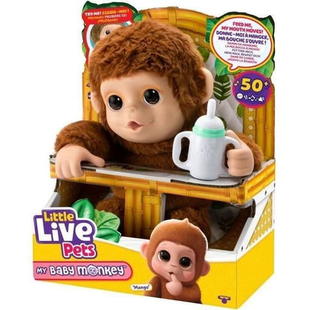 My Baby Monkey - MOOSE TOYS - LITTLE LIVE PETS - Scimmietta interattiva con accessori