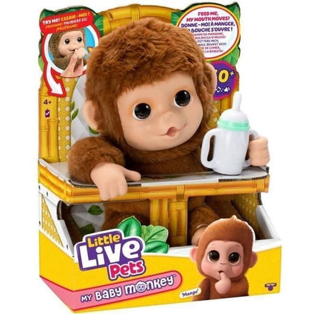 My Baby Monkey - MOOSE TOYS - LITTLE LIVE PETS - Scimmietta interattiva con accessori