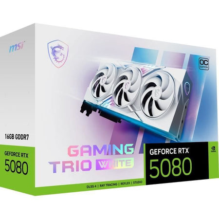 Scheda grafica - MSI - GAMING GEFORCE RTX 5080 16G TRIO OC WHITE NVIDIA 16 GB GDDR7