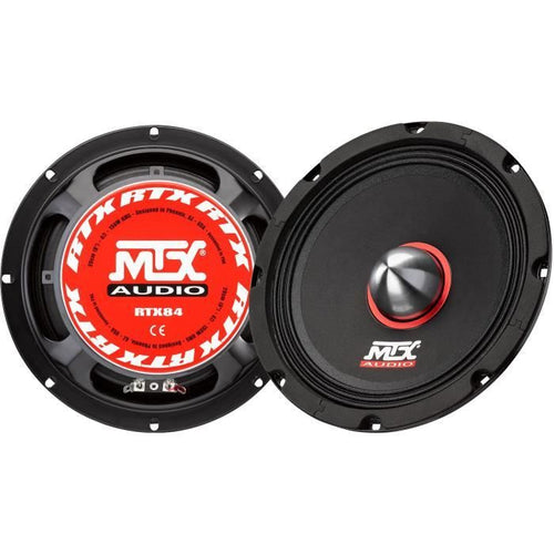 MTX AUDIO - Altoparlante per auto - Medio-basso MTX - RTX84 - 20cm - Bobina 51mm - 150W RMS - 600W - Peak 4O 97,7dB/2V/1m venduto singolarmente