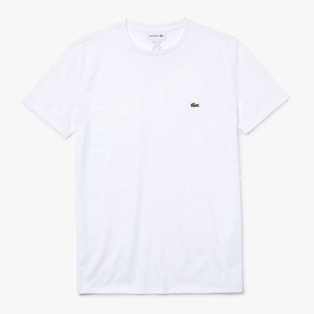 T-Shirt Uomo Lacoste Tinta Unita Con Logo T-Shirt Casual Maniche Corte Scollo Rotondo 100% Cotone