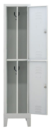 Armadio sovrapposto multispogliatoio a norma ASL in metallo a 2 posti cm. 36x33x180h