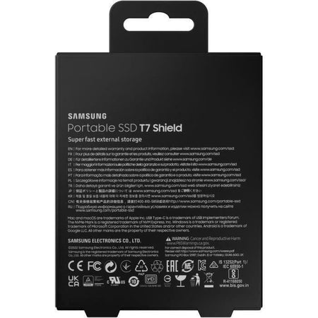Unità a stato solido esterna - SAMSUNG - T7 Shield - 1 TB - USB 3.2 Gen 2 (connettore USB-C) (MU-PE1T0S/EU)