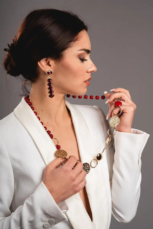 MYA ACCESSORIES | Collana a cerchi con perle