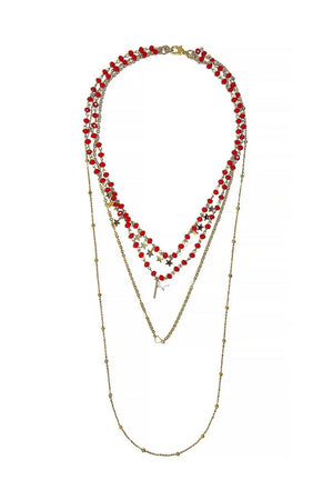 MYA ACCESSORIES | Collana multilinee in minicristalli