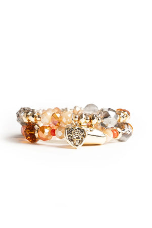 MYA ACCESSORIES | Bracciale elastico due fili con pietre