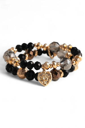 MYA ACCESSORIES | Bracciale elastico due fili con pietre