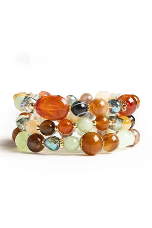 MYA ACCESSORIES | Bracciale elastico tre linee con pietre