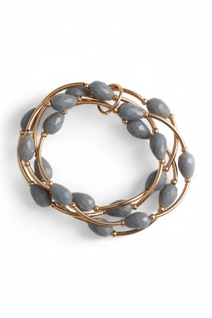 MYA ACCESSORIES | Bracciale elastico con inserti in metallo