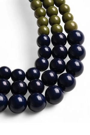 MYA ACCESSORIES | Collana a tre fili con sfere in acrilico