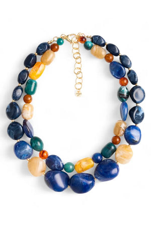 MYA ACCESSORIES | Collana girocollo con pietre in acrilico