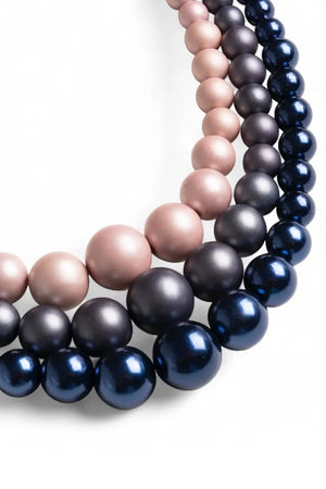 MYA ACCESSORIES | Collana a tre fili con sfere in acrilico