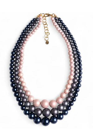 MYA ACCESSORIES | Collana a tre fili con sfere in acrilico
