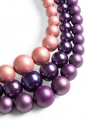 MYA ACCESSORIES | Collana a tre fili con sfere in acrilico
