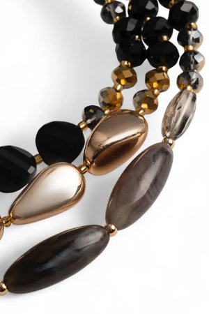 MYA ACCESSORIES | Collana girocollo multifilo con pietre