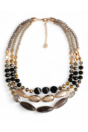 MYA ACCESSORIES | Collana girocollo multifilo con pietre