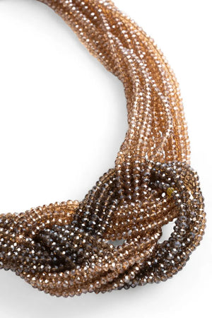 MYA ACCESSORIES | Collana girocollo multifilo di microcristalli