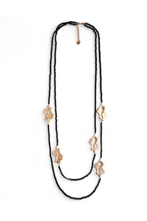 MYA ACCESSORIES | Collana lunga con microcristalli in vetro