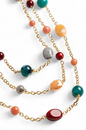 MYA ACCESSORIES | Collana lunga con pietre in acrilico