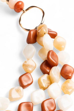 MYA ACCESSORIES | Collana multifilo con pietre in acrilico