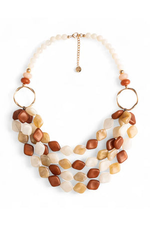 MYA ACCESSORIES | Collana multifilo con pietre in acrilico