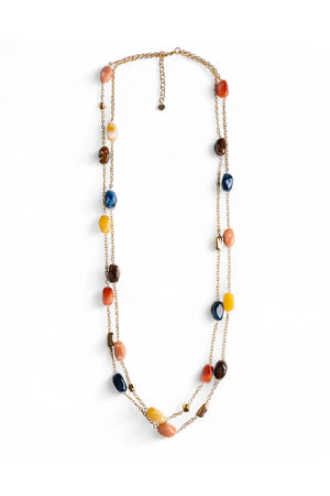 MYA ACCESSORIES | Collana lunga con pietre in acrilico