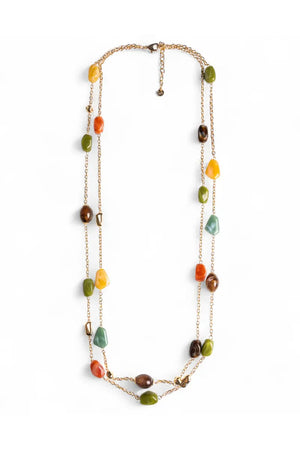 MYA ACCESSORIES | Collana lunga con pietre in acrilico
