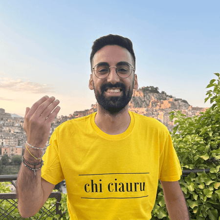 T-Shirt Siciliana Unisex Gialla "Chi Ciauru"