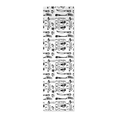 Maison Sucrèe Runner Black & White Posate 50x150 S12 - Passarelli Biancheria