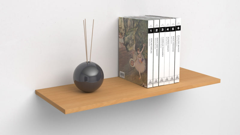 Mensola da Muro da appoggio 60x60 cm in Legno nobilitato spessore 1,8 cm in colore faggio