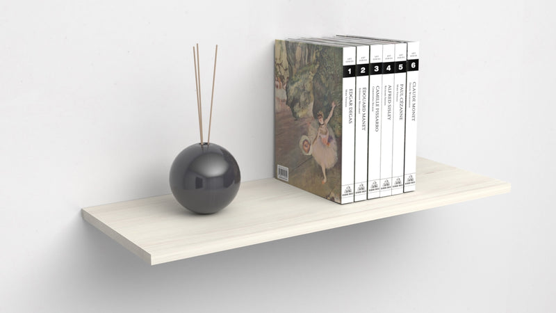 Mensola da Muro da appoggio 100x50 cm in Legno nobilitato spessore 1,8 cm in colore Larice bianco