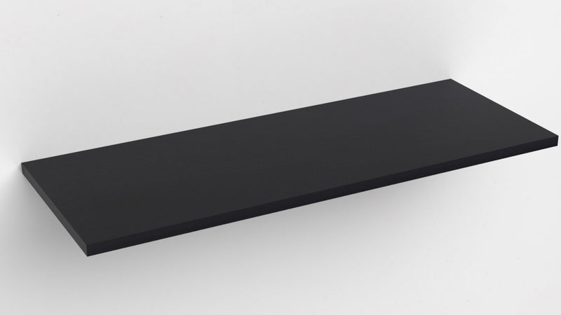 Mensola da Muro da appoggio 80x20 cm in Legno nobilitato spessore 1,8 cm in colore Nero